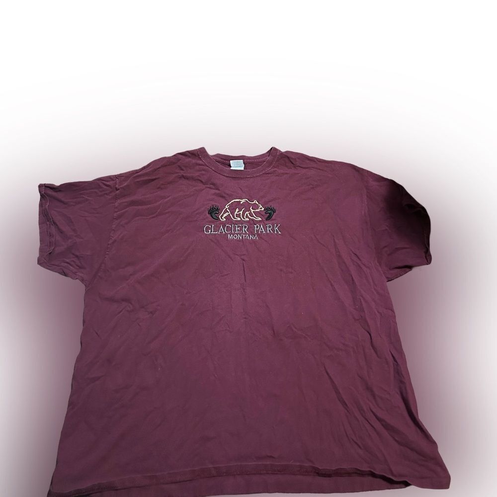 Glacier Park Montana Embroidered Bear T-shirt